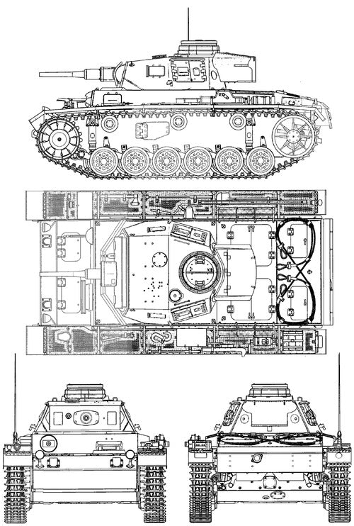 pz.kpfw III ausf J - German Army - 28mm Scale - wargame3d