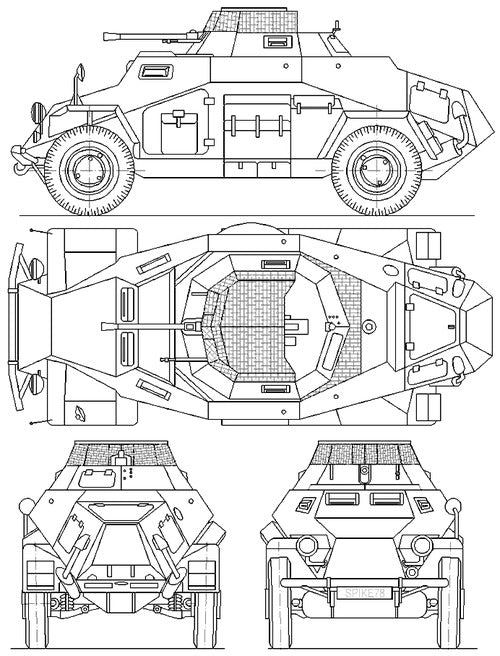 Sd.Kfz 222 - German Army - 28mm Scale - wargame3d