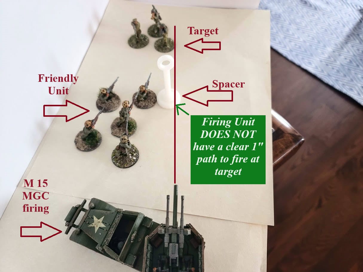 One Inch Spacer Game Aid for Bolt Action - War Games And Dioramas - 28 mm - Bolt Action