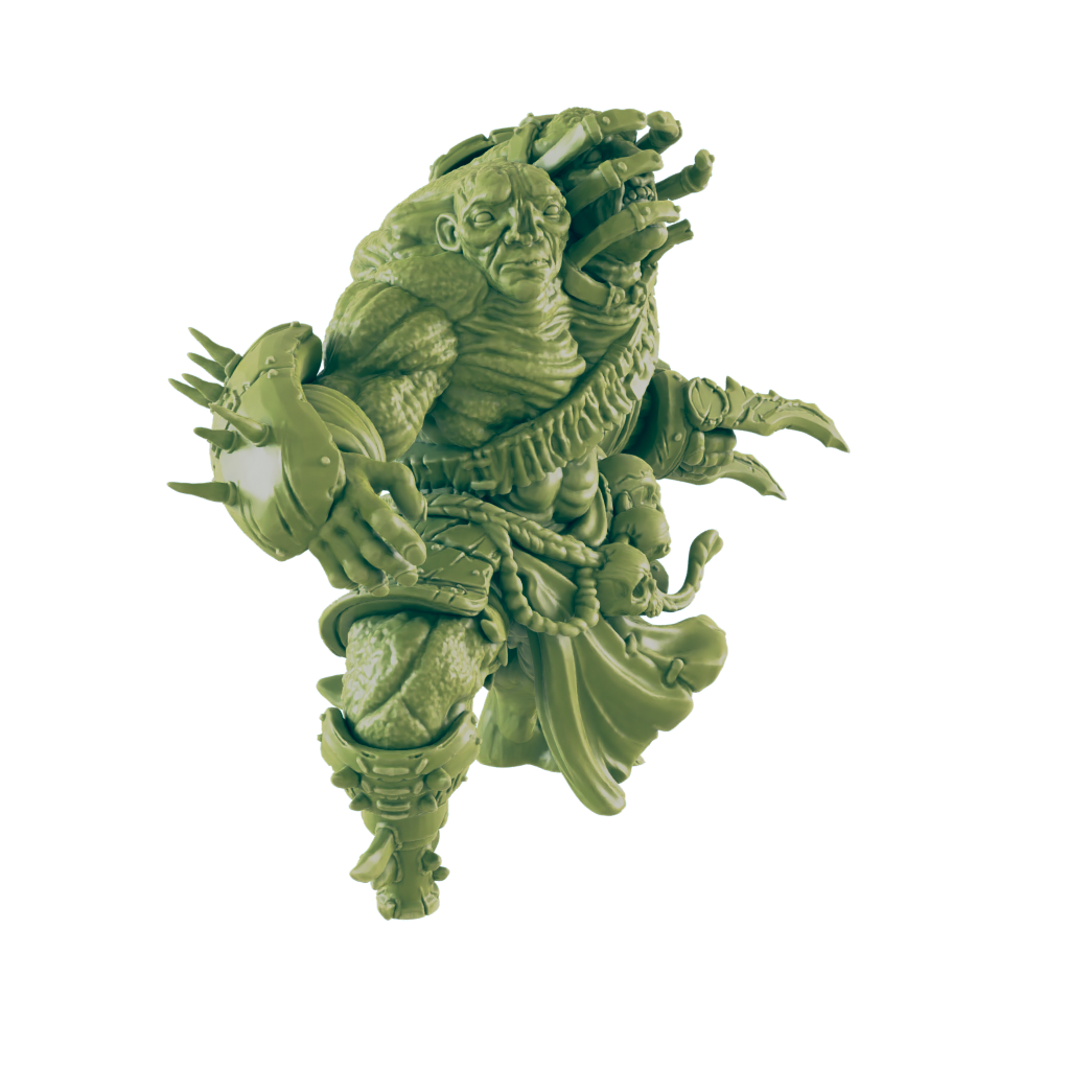 Two-Headed Supermutant - Return to the Badlands - Mini - EC3D - Cyber Punk - SciFi RPG