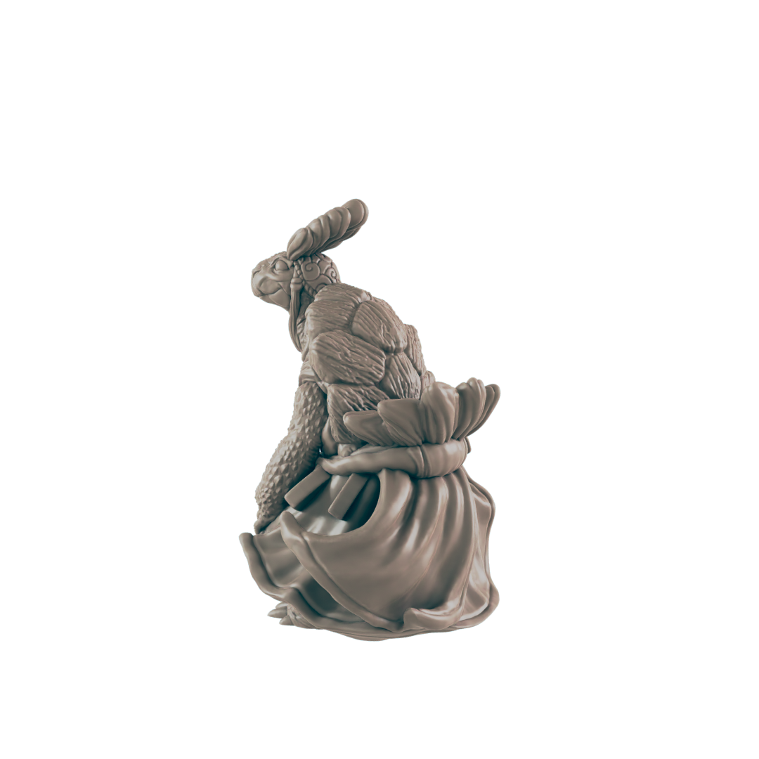 Turtlefolk Showgirl - Everyday Folk - Mini - EC3D - - Dungeons & Dragons - RPG - Tabletop - EC3D - Miniature