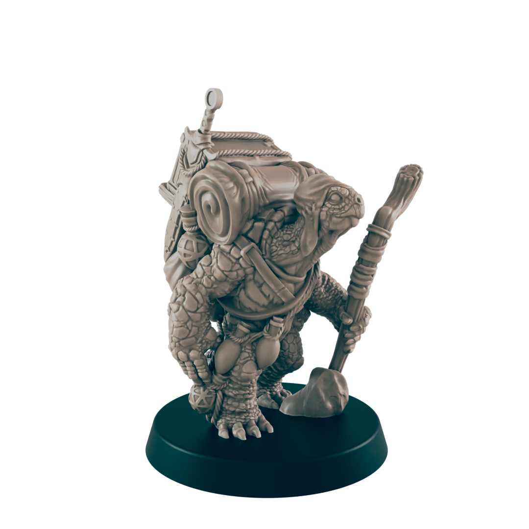 Turtlefolk Old Wanderer- Everyday Folk - Minis - EC3D - - Dungeons & Dragons - RPG - Tabletop - EC3D - Miniature