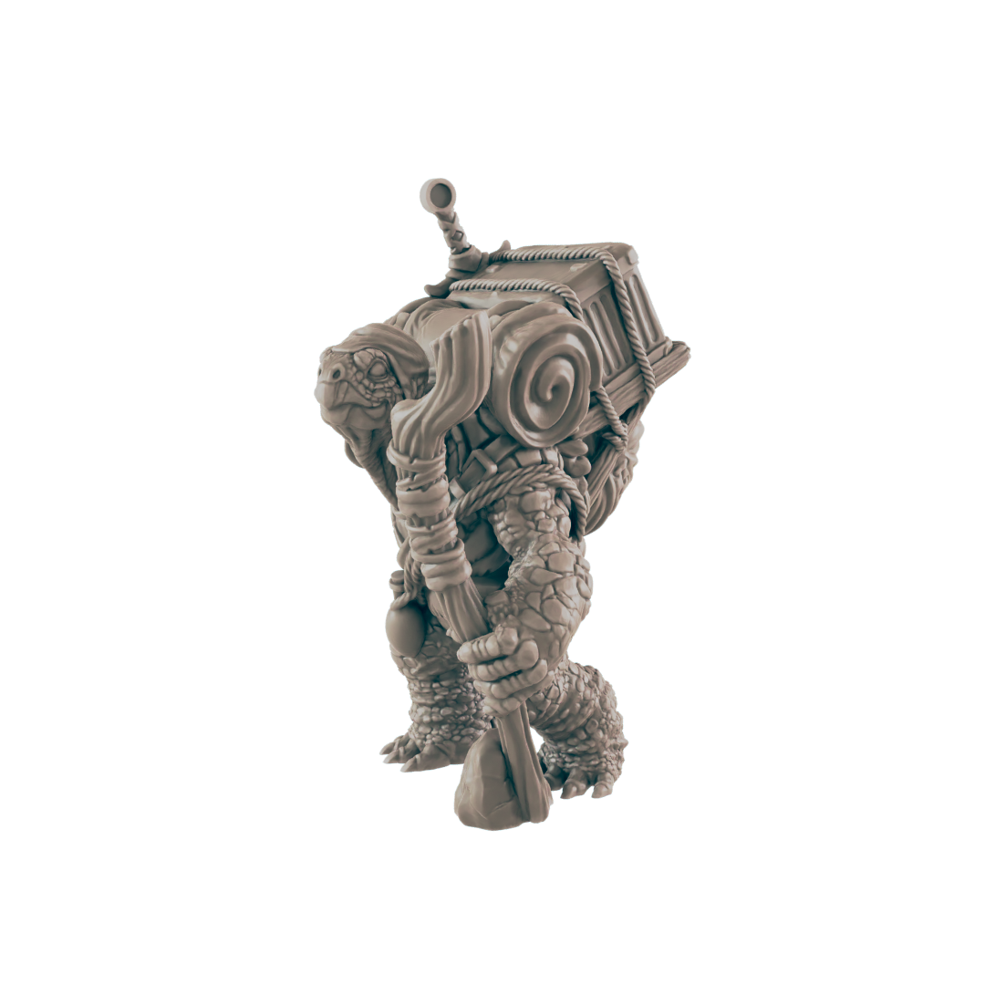 Turtlefolk Old Wanderer- Everyday Folk - Minis - EC3D - - Dungeons & Dragons - RPG - Tabletop - EC3D - Miniature
