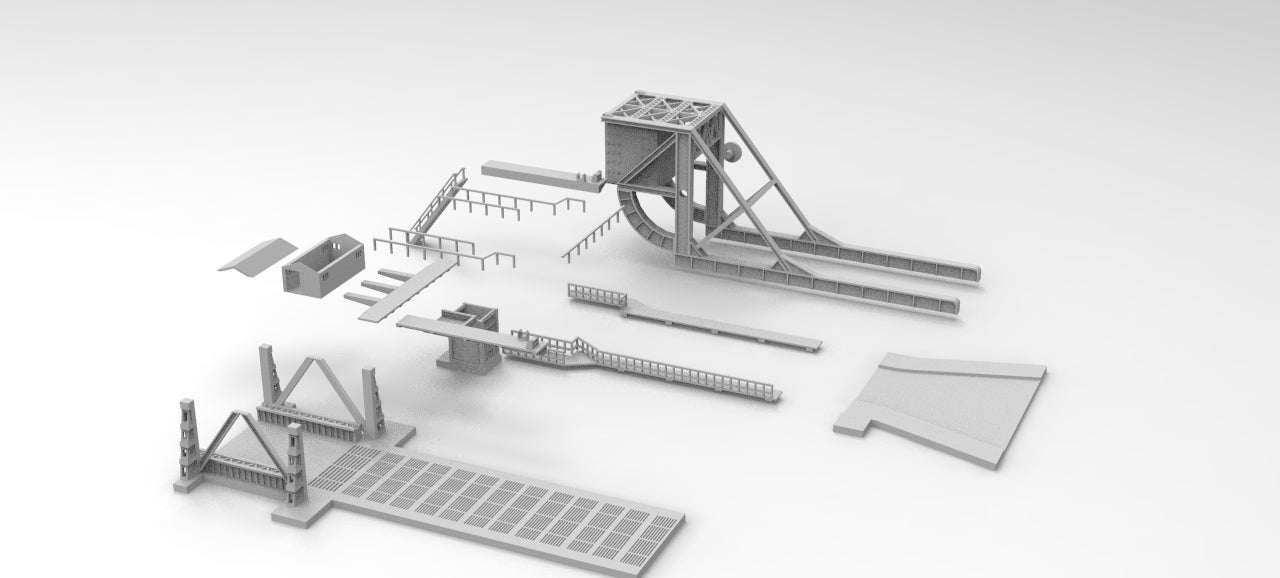 Pegasus Bridge - War Across Europe - Terrain - 28mm - 20mm - 15mm - WOW Buildings