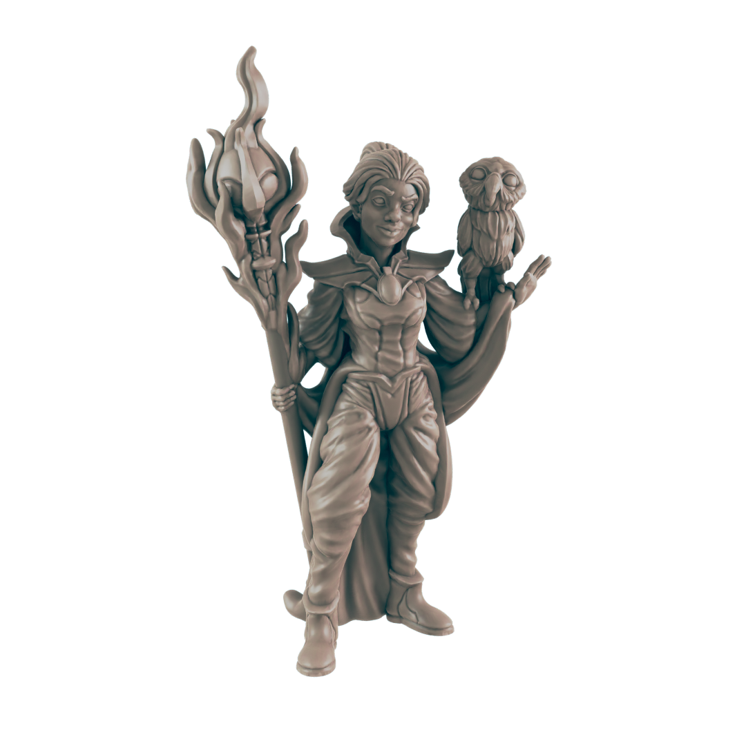 Warlock Human Female - Everyday Heroes - Minis - EC3D - - Dungeons & Dragons - RPG - Tabletop - EC3D - Miniature