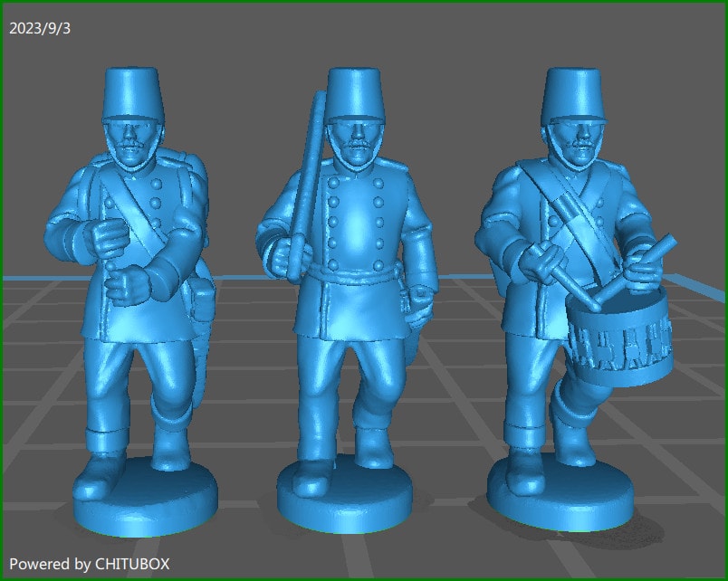 15mm Austrian German Line inf rgt command 1848-61 with waffenrock