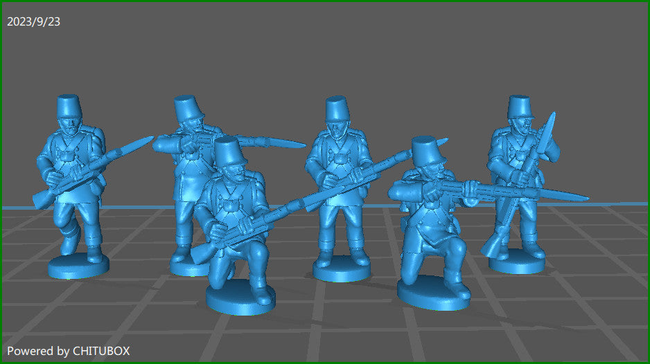 15mm Austrian German Line inf rgt skirmishing 1848-61