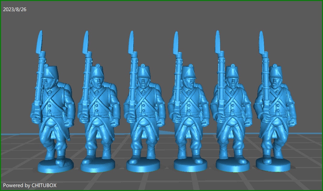 15mm Piedmontese Line inf rgt 1848-61 marching