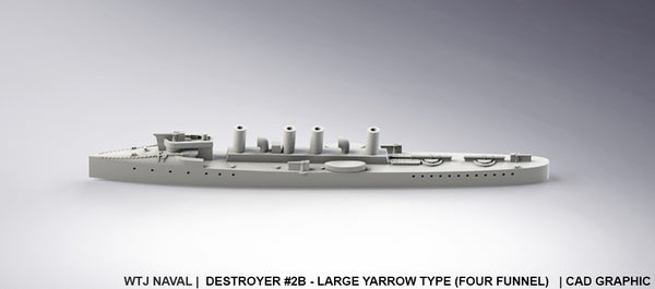 Destroyer #2B - Generic  - Pre Dreadnought Era - Wargaming - Axis and Allies - Naval Miniature - Victory at Sea