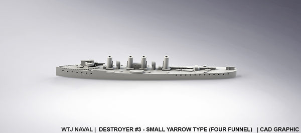 Destroyer #3 - Generic  - Pre Dreadnought Era - Wargaming - Axis and Allies - Naval Miniature - Victory at Sea