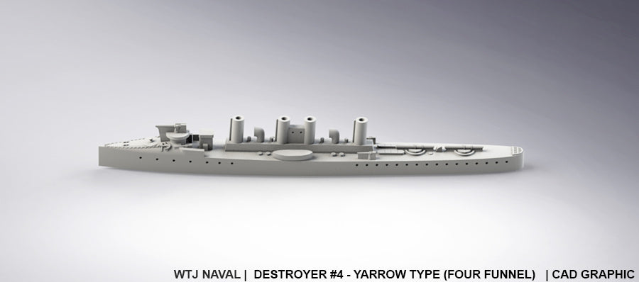 Destroyer #4 - Generic - Pre Dreadnought Era - Wargaming - Axis and Allies - Naval Miniature - Victory at Sea