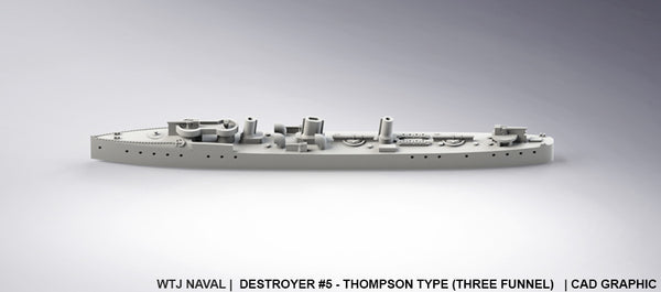 Destroyer #5 - Generic  - Pre Dreadnought Era - Wargaming - Axis and Allies - Naval Miniature - Victory at Sea
