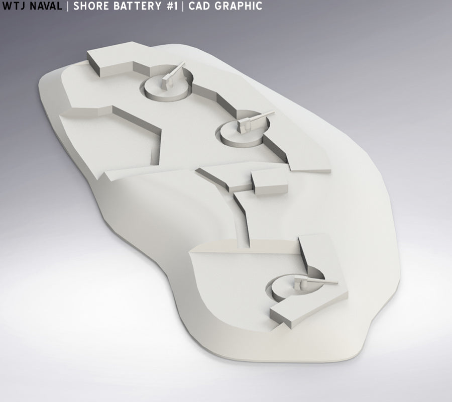 Shore Battery #1 - Generic - Pre Dreadnought Era - Wargaming - Axis and Allies - Naval Miniature - Victory at Sea