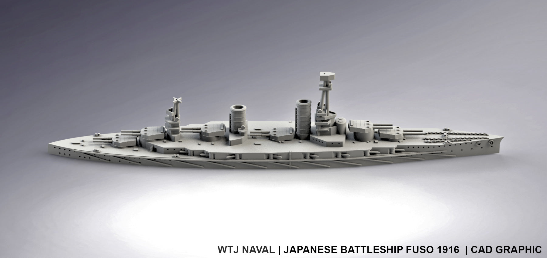 Fuso 1916 - IJN - Pre Dreadnought Era - Wargaming - Axis and Allies - Naval Miniature - Victory at Sea