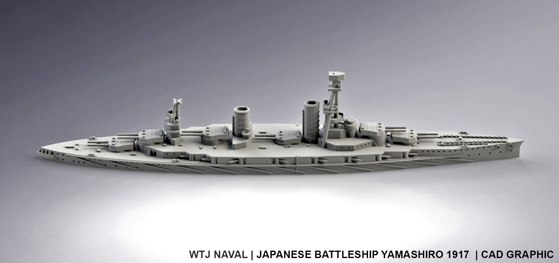 Yamashiro 1917 - IJN - Pre Dreadnought Era - Wargaming - Axis and Allies - Naval Miniature - Victory at Sea