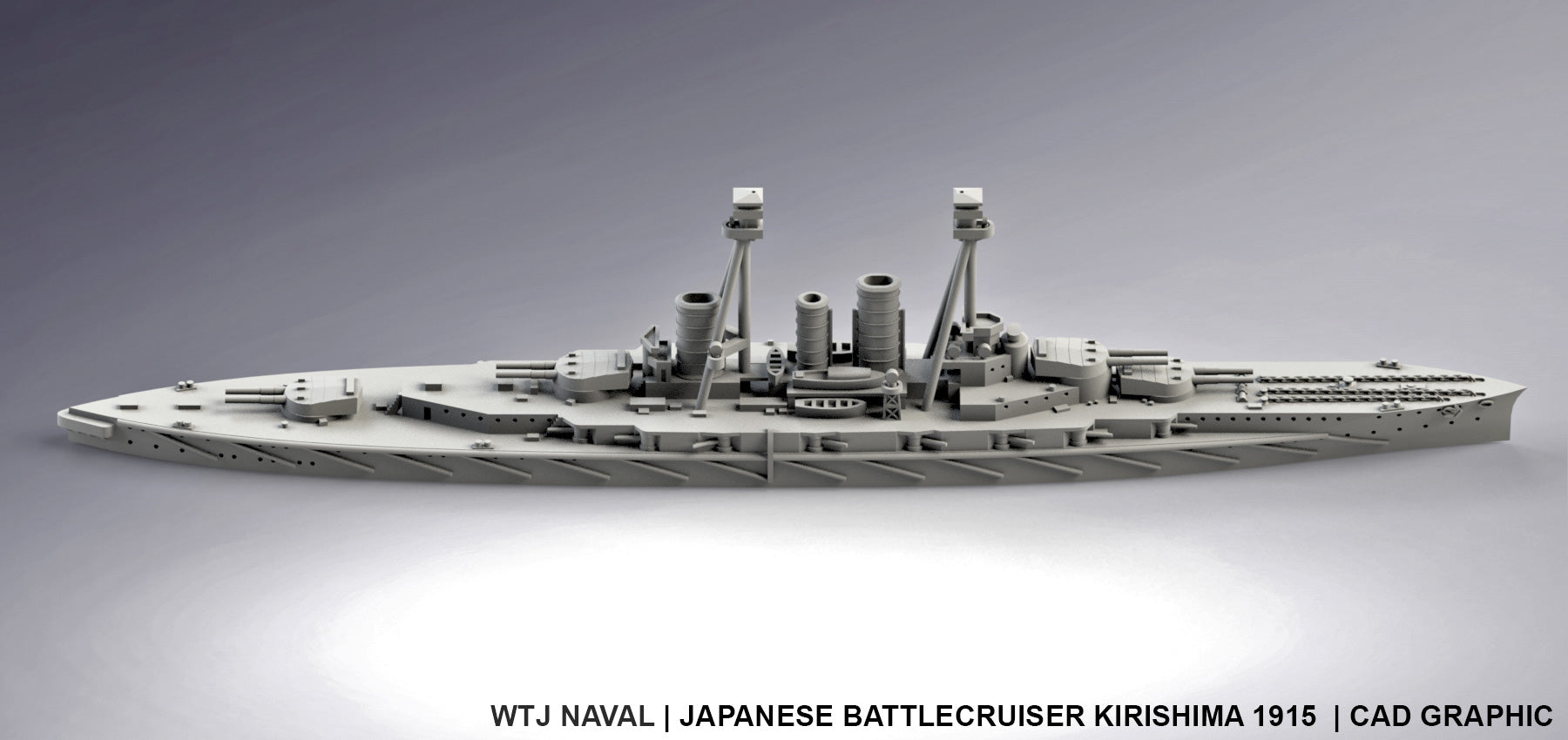 Kirishima 1915 - IJN - Pre Dreadnought Era - Wargaming - Axis and Allies - Naval Miniature - Victory at Sea