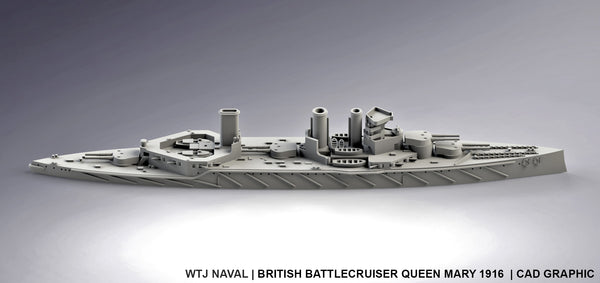 Queen Mary 1916 - UK Royal Navy - Pre Dreadnought Era - Wargaming - Axis and Allies - Naval Miniature - Victory at Sea