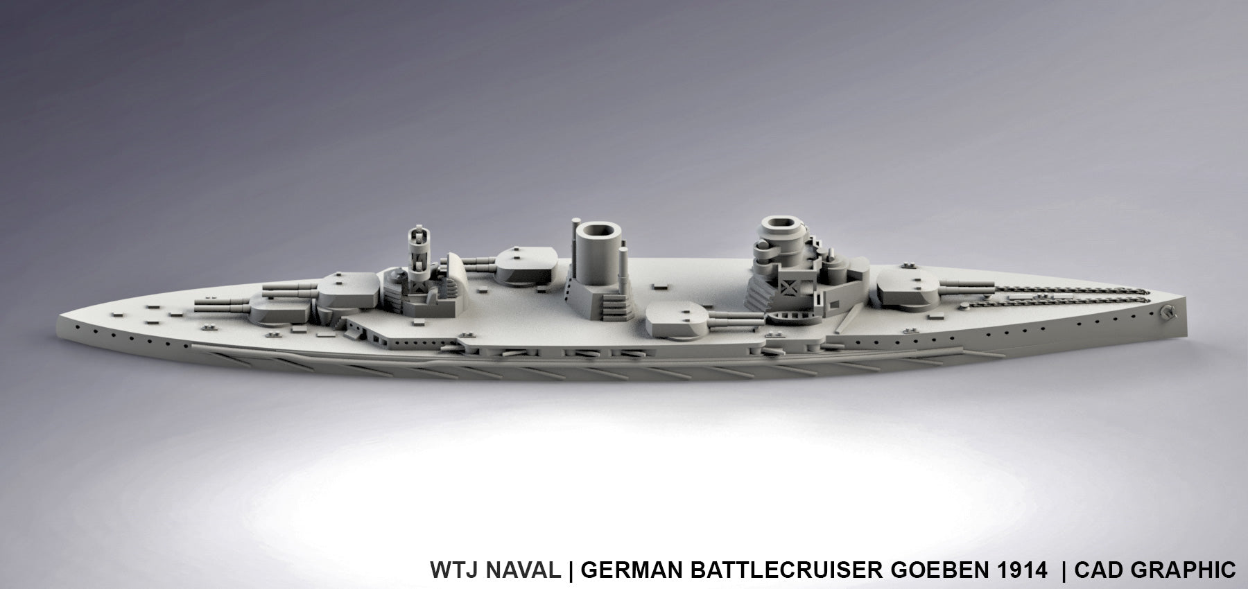 Goeben 1914 - German Navy - Pre Dreadnought Era - Wargaming - Axis and Allies - Naval Miniature - Victory at Sea