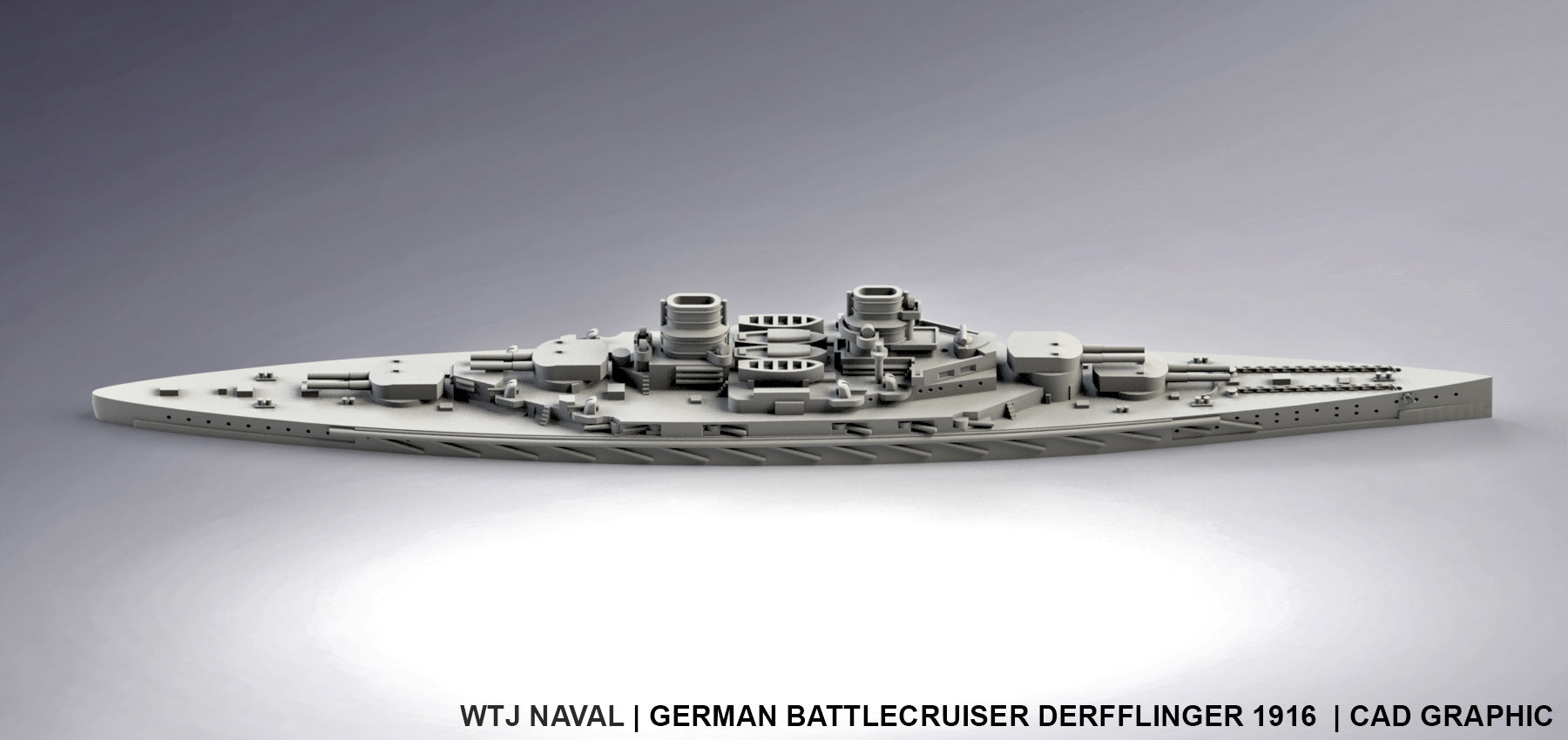 Derfflinger 1916 - German Navy - Pre Dreadnought Era - Wargaming - Axis and Allies - Naval Miniature - Victory at Sea