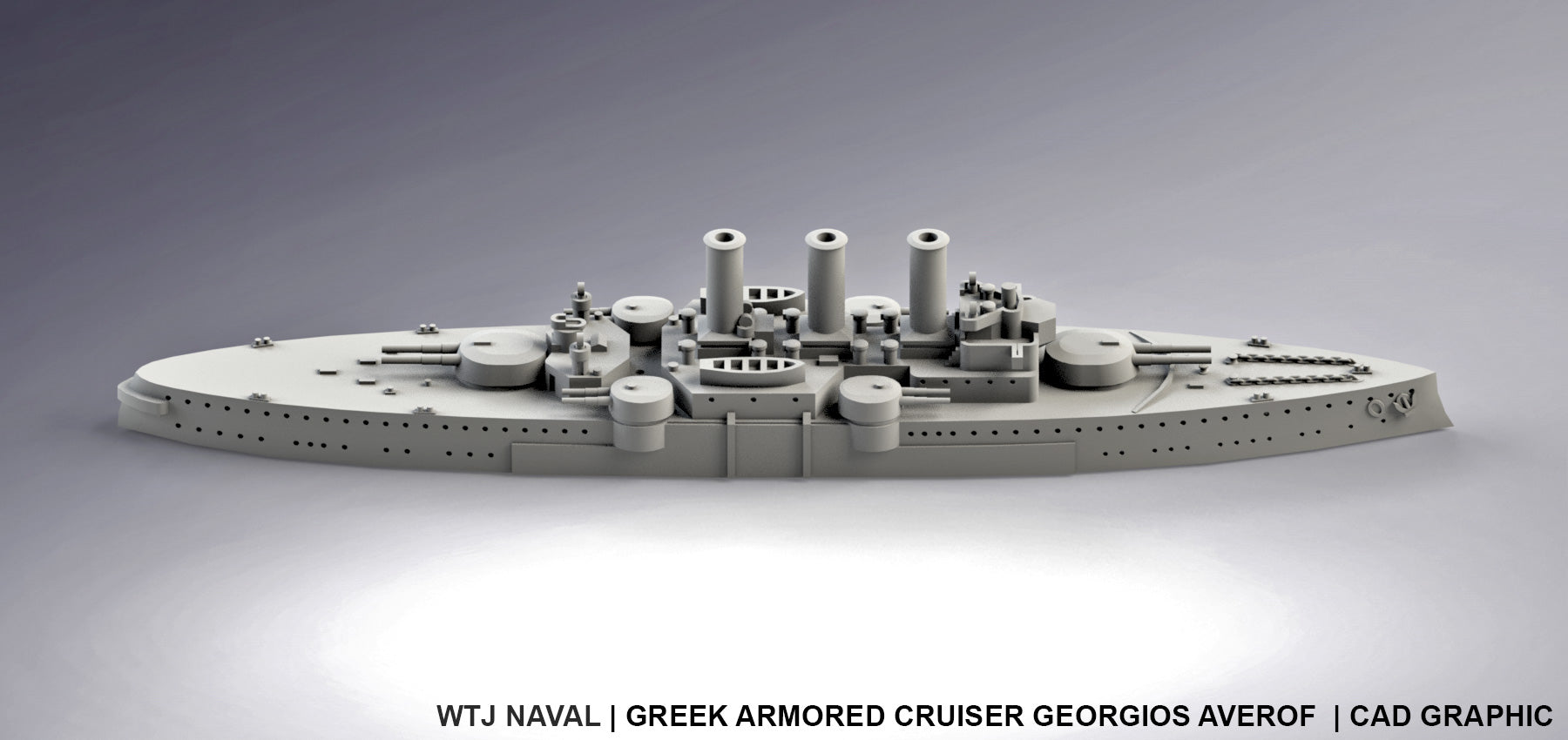 Giorgios Averof 1912 - Greek - Pre Dreadnought Era - Wargaming - Axis and Allies - Naval Miniature - Victory at Sea