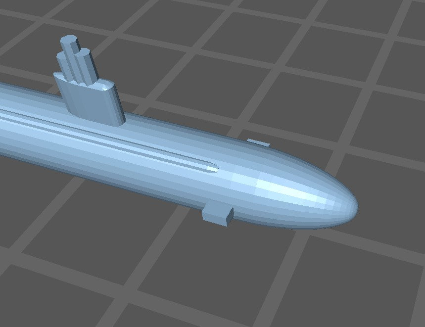 Submarine, Attack - Los Angeles Class - Late - USN - Wargaming - Axis and Allies - Naval Miniature - Warships