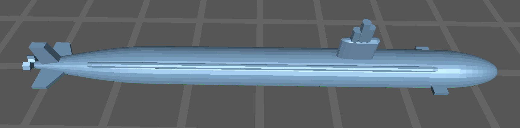 Submarine, Attack - Los Angeles Class - Late - USN - Wargaming - Axis and Allies - Naval Miniature - Warships