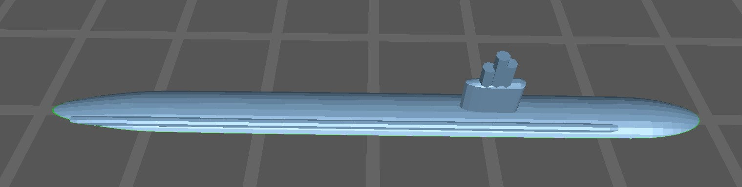 Submarine, Attack - Los Angeles Class - Late - USN - Wargaming - Axis and Allies - Naval Miniature - Warships