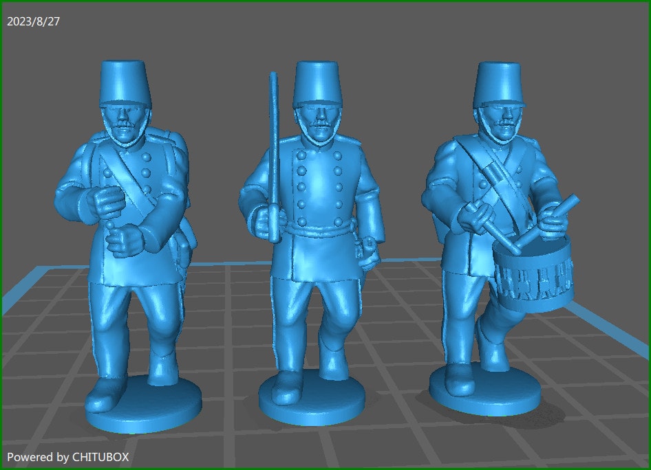 28mm Austrian Hungarian Line inf rgt 1850-60 Command with kittel