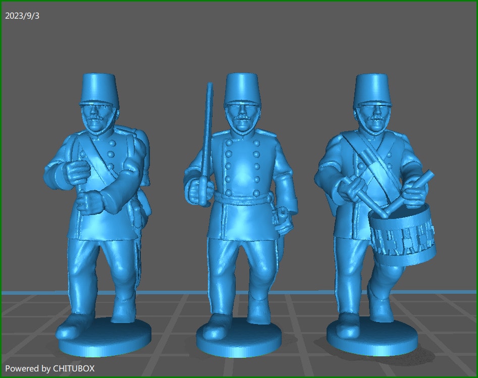 28mm Austrian Hungarian Line inf rgt 1850-60 Command with Waffenrock