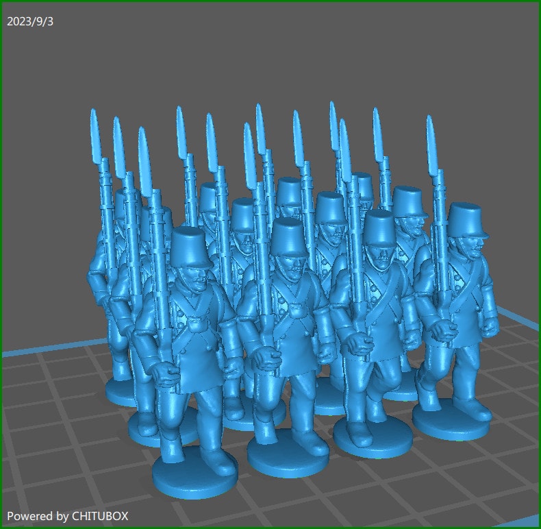 28mm Austrian Hungarian Line inf rgt 1850-60 with Waffenrock