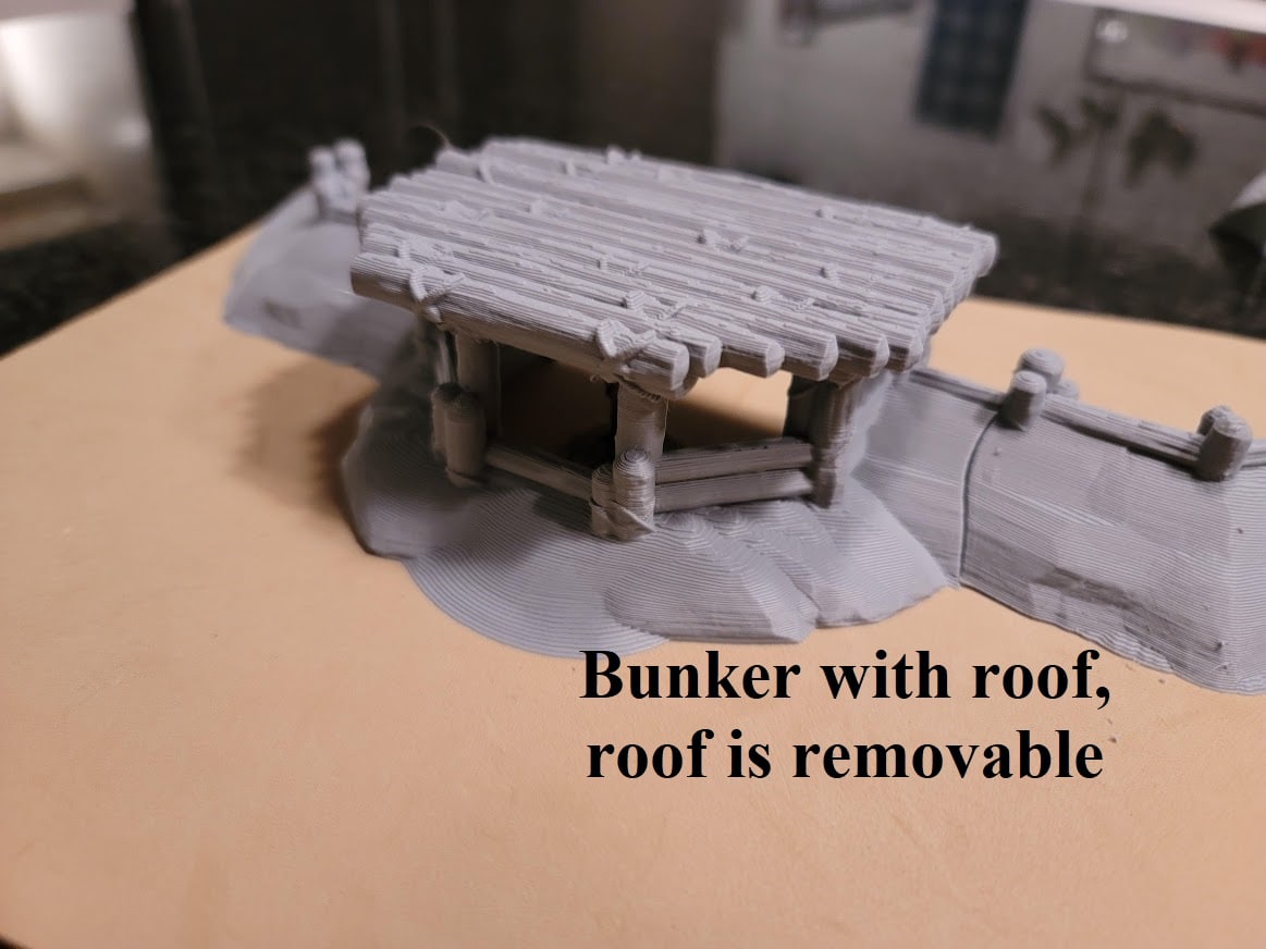 Earthworks/Trenches/Bunkers/Sea Wall Set - 11 Items - War Games And Dioramas - 28mm - Bolt Action