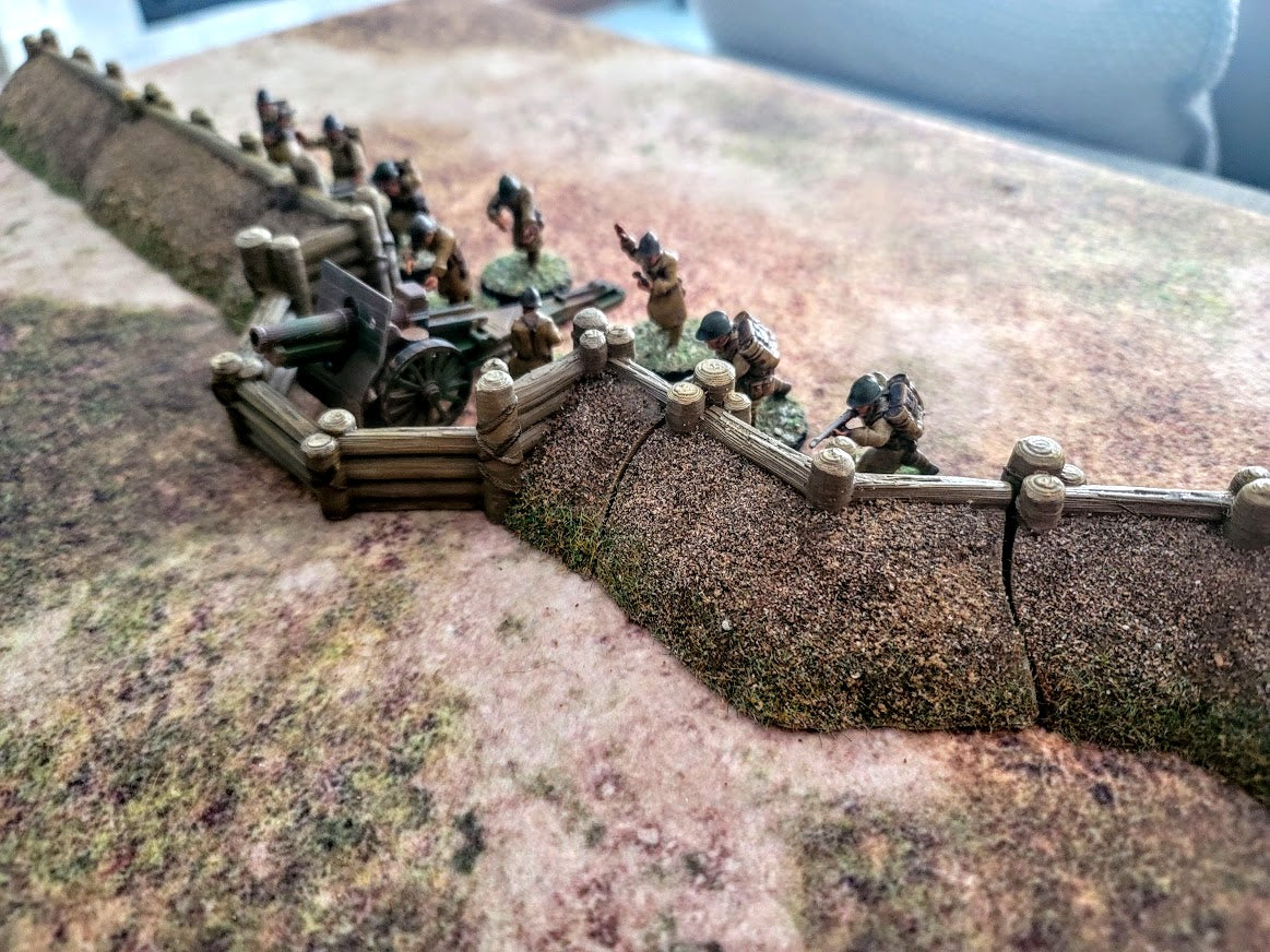 Earthworks/Trenches/Bunkers/Sea Wall Set - 11 Items - War Games And Dioramas - 28mm - Bolt Action