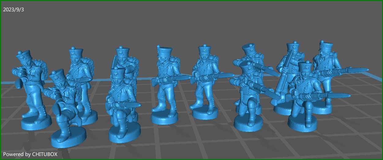 small 15mm “w epic size” French Young Guard 1812-15 skirmishing