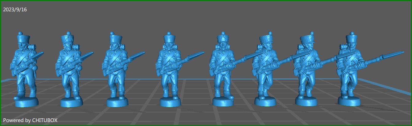 small 15mm “w epic size” French 1808-12 Line Btg advancing