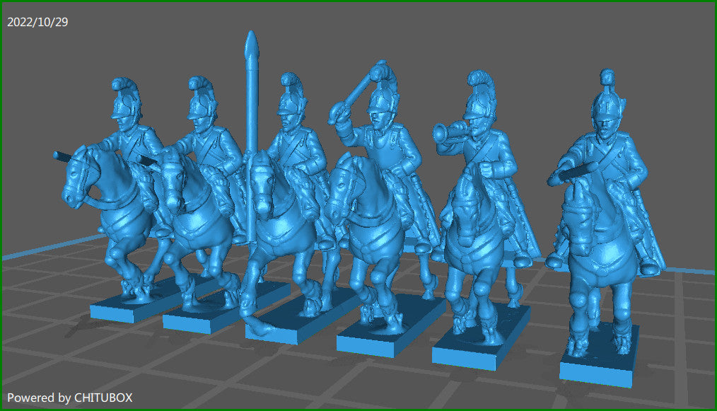 Austrian Kurassier 1809-14 - 6 Minis - Epic 15mm Miniatures