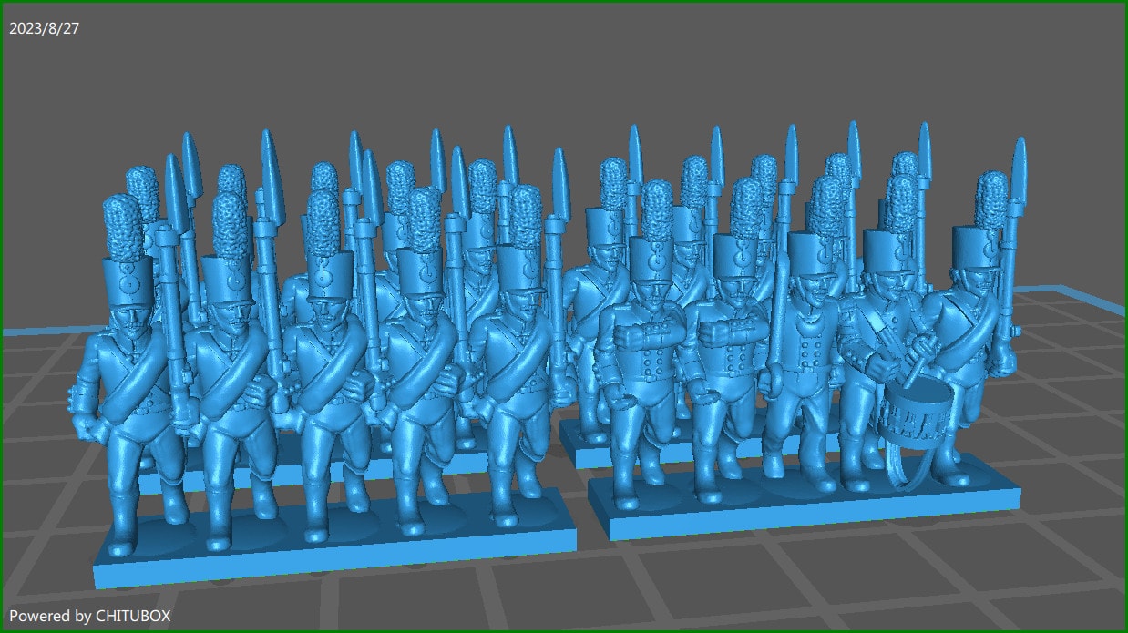 small 15mm “w epic size” Russian Grenadiers 1805-07