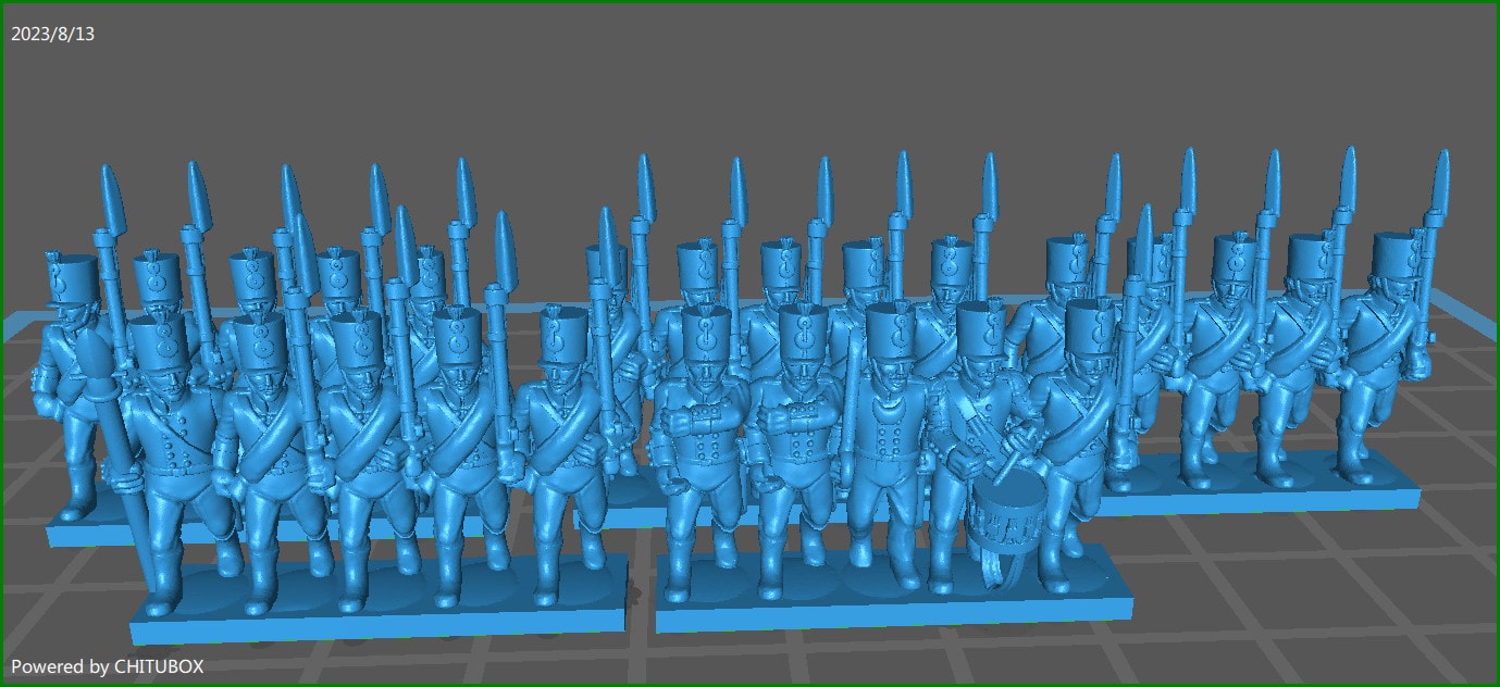 small 15mm “w epic size” Russian musketters rgt 1807