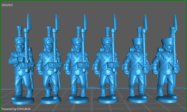 28mm French Line Infantry Btg 1808-12 Elites coys with campaign dress (redesigned)