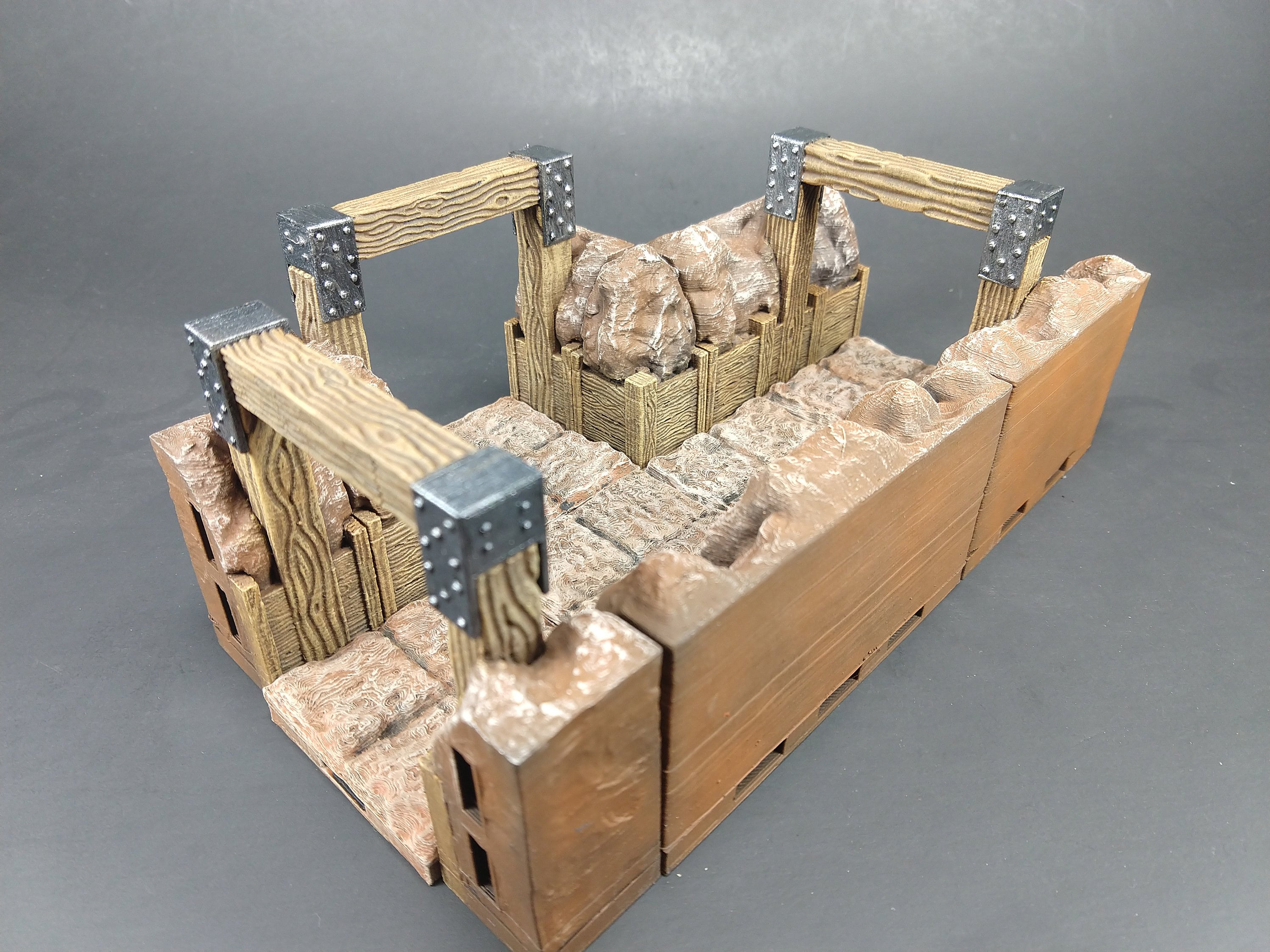 Mine Wall Tiles - OpenLock or DragonLock - Openforge - DND - Pathfinder - Dungeons & Dragons - RPG - Tabletop - 28 mm / 1"