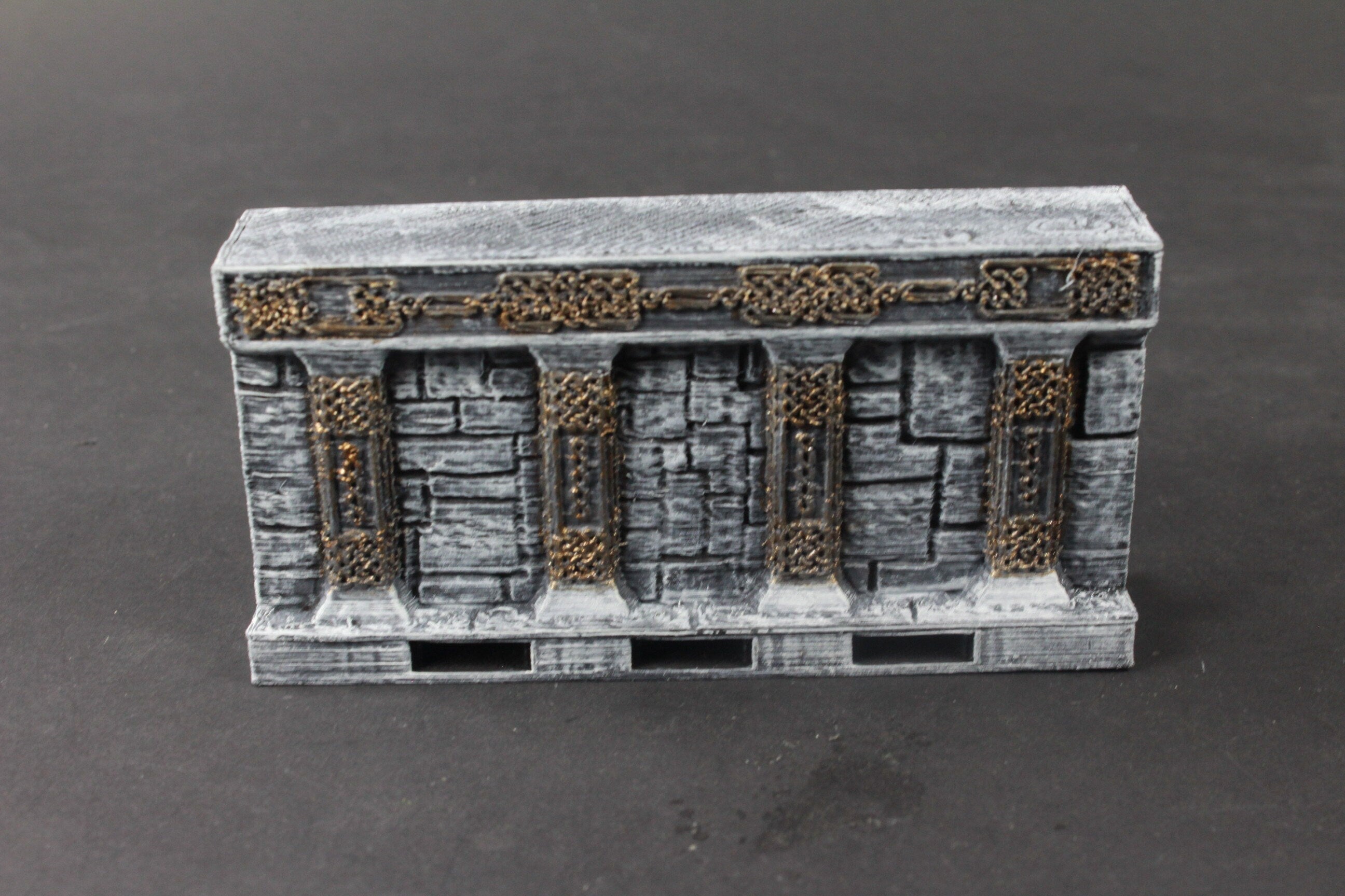 Dwarven Hall Wall Tiles - OpenLock or DragonLock - Openforge - DND - Pathfinder - Dungeons & Dragons - RPG - Tabletop - 28 mm / 1"