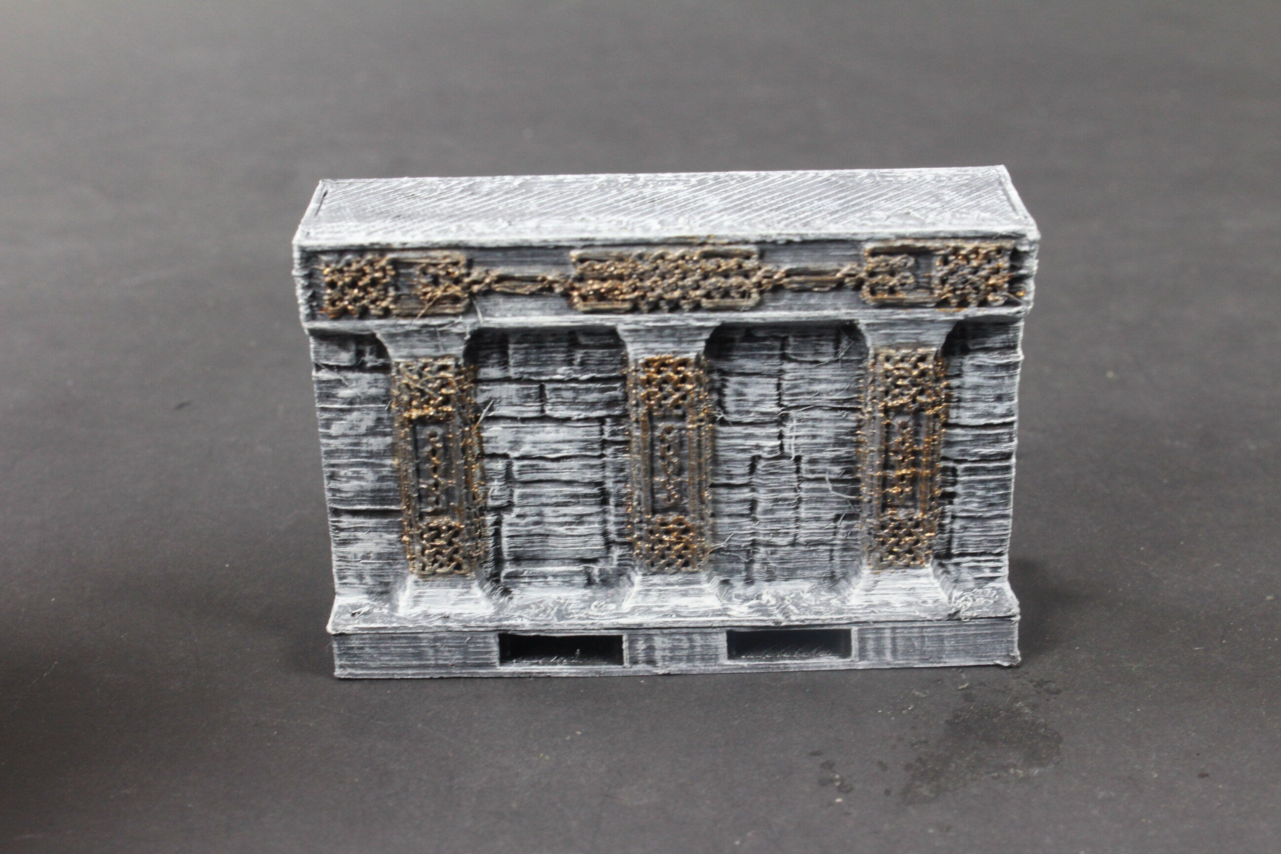 Dwarven Hall Wall Tiles - OpenLock or DragonLock - Openforge - DND - Pathfinder - Dungeons & Dragons - RPG - Tabletop - 28 mm / 1"