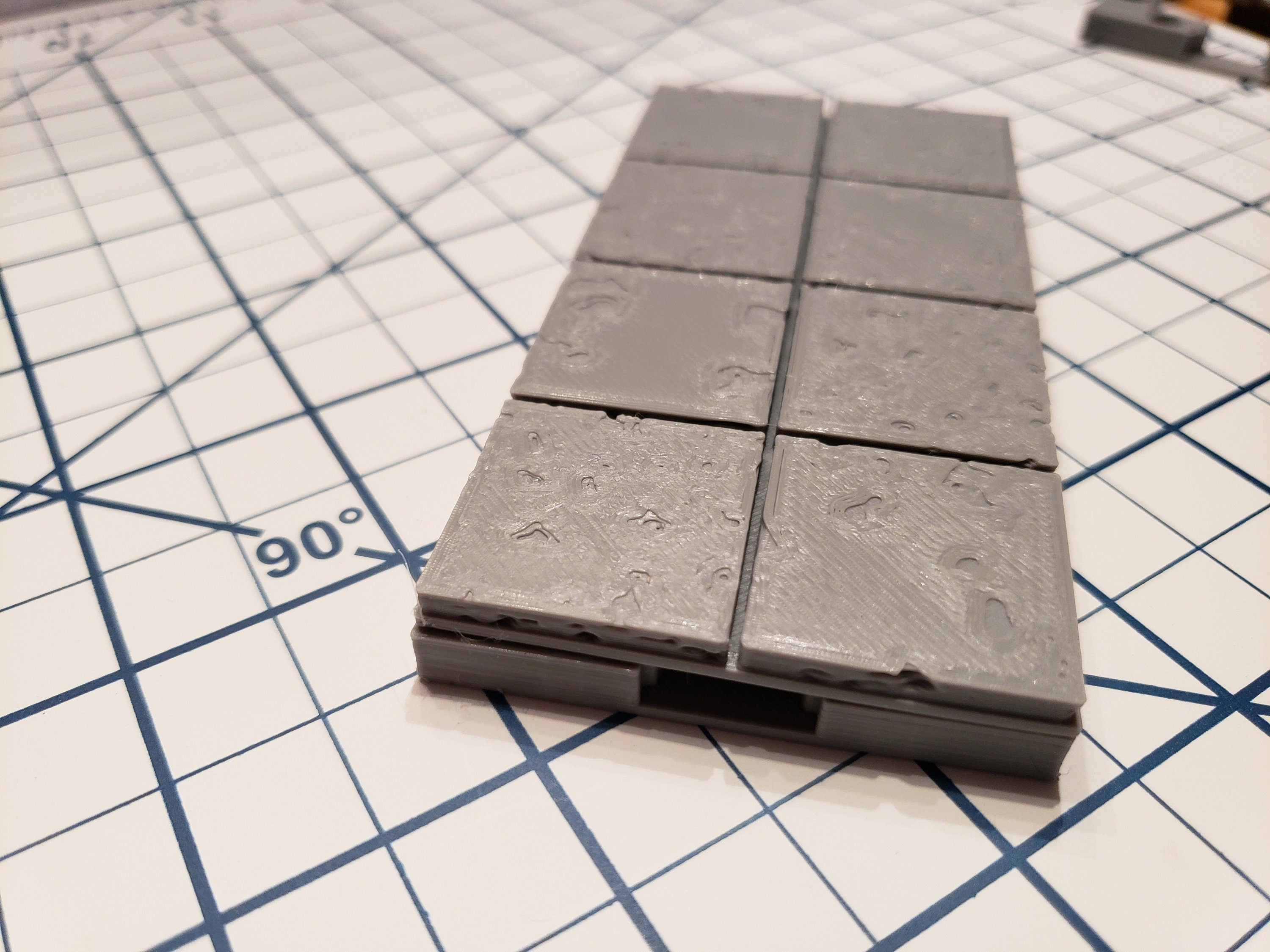 Cut Stone Square Floor Tiles - OpenLock or DragonLock - Openforge - DND - Pathfinder - Dungeons & Dragons - RPG - Tabletop - 28 mm / 1"