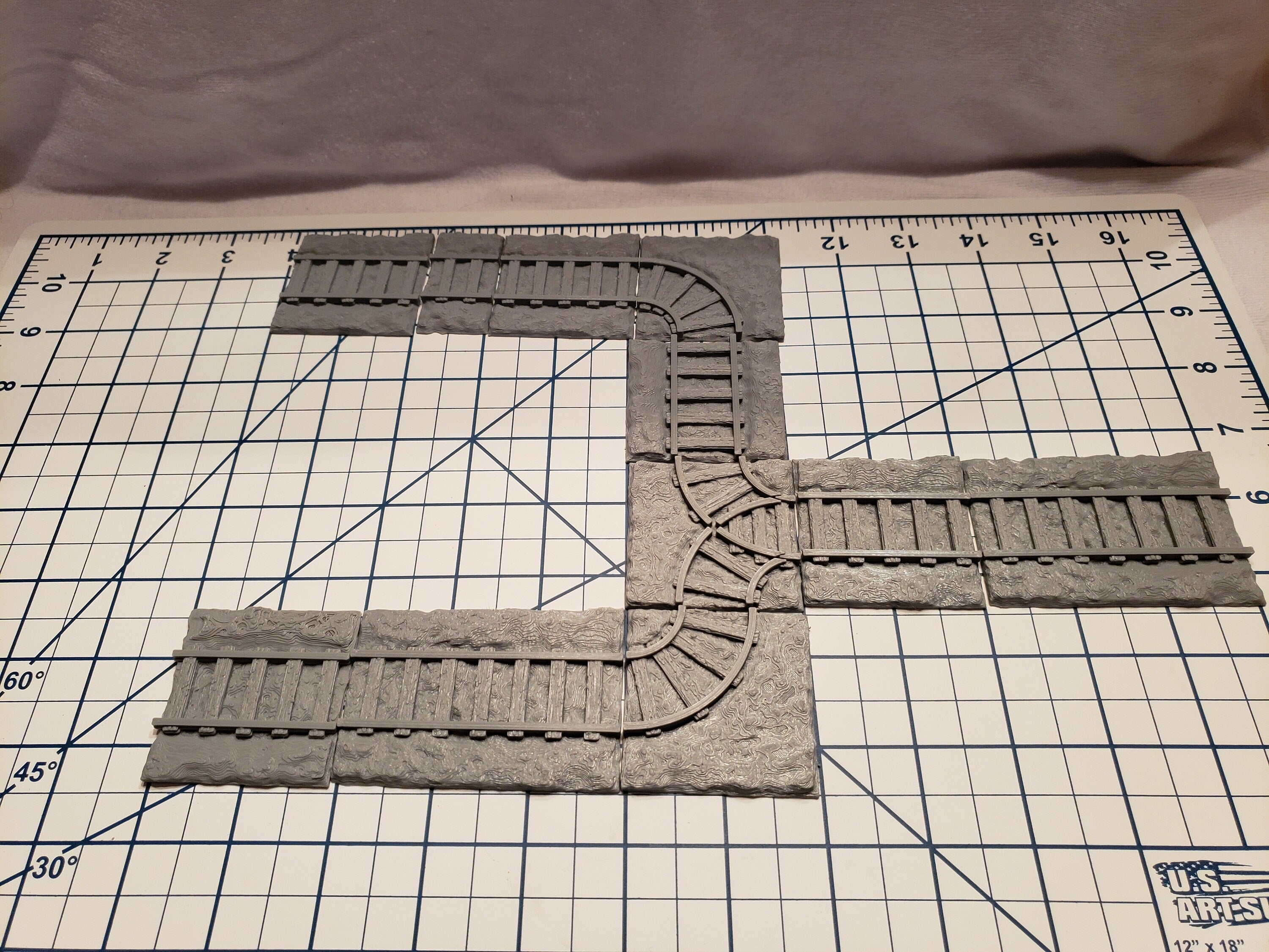 Mine Cart Floor Tiles - OpenLock or DragonLock - Openforge - DND - Pathfinder - Dungeons & Dragons - RPG - Tabletop - 28 mm / 1"