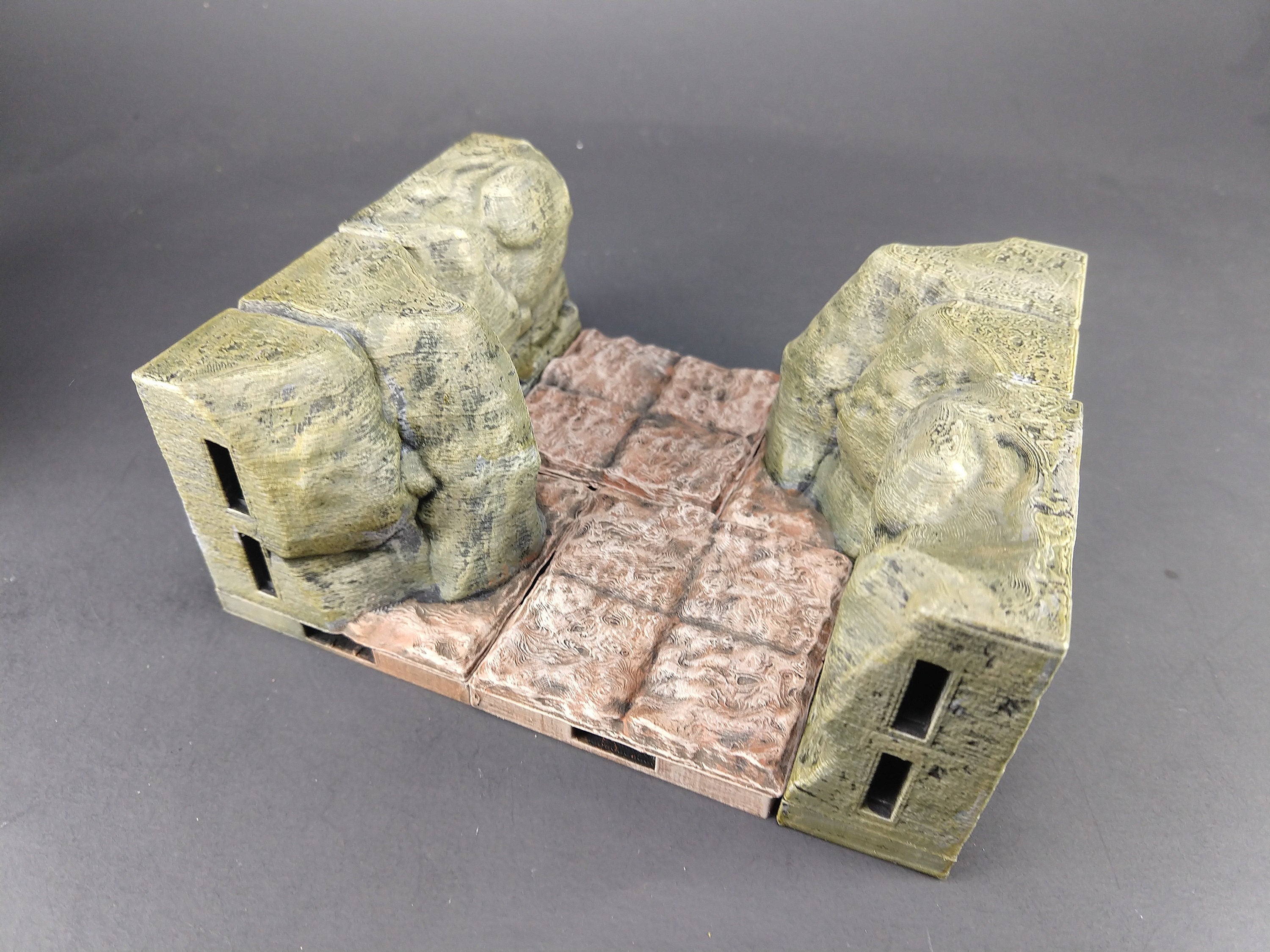 Dry Cave Wall Tiles - OpenLock or DragonLock - Openforge - DND - Pathfinder - Dungeons & Dragons - RPG - Tabletop - 28 mm / 1"
