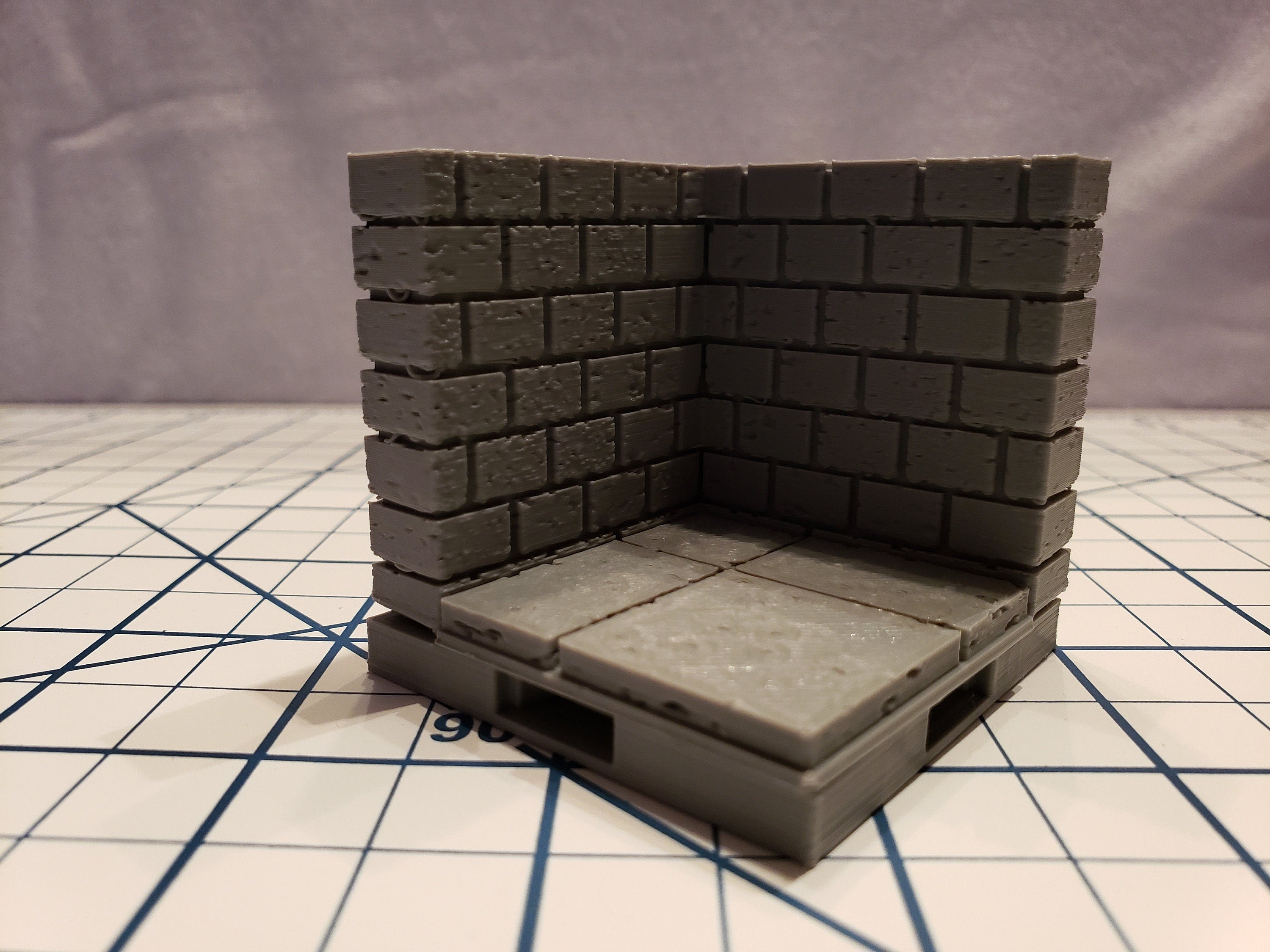 Cut Stone Corner Walls - OpenLock or DragonLock - Openforge - DND - Pathfinder - Dungeons & Dragons - RPG - Tabletop - 28 mm / 1"