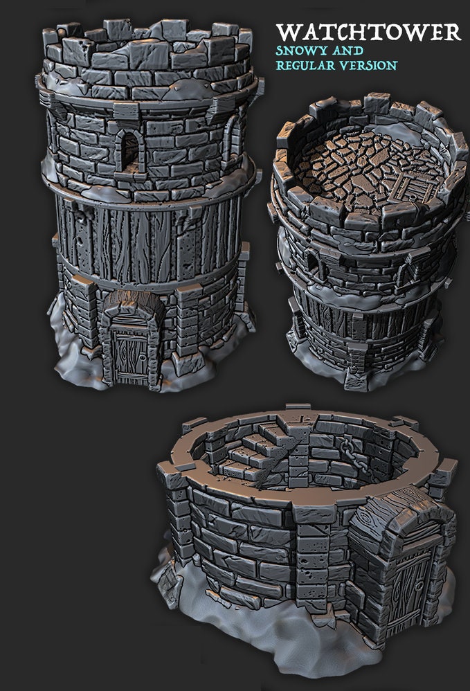The Wilds of Wintertide Watchtower - EC3D - DND - Pathfinder - Dungeons & Dragons - RPG - Tabletop - 28 mm / 1"
