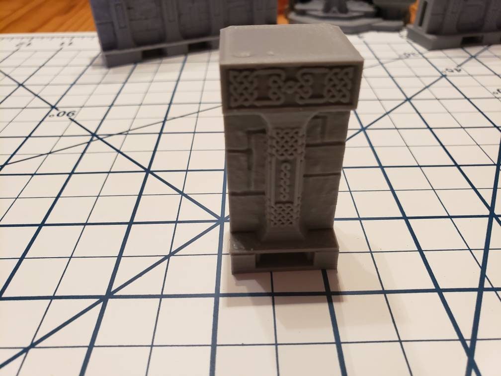 Dwarven Hall Wall Tiles - OpenLock or DragonLock - Openforge - DND - Pathfinder - Dungeons & Dragons - RPG - Tabletop - 28 mm / 1"