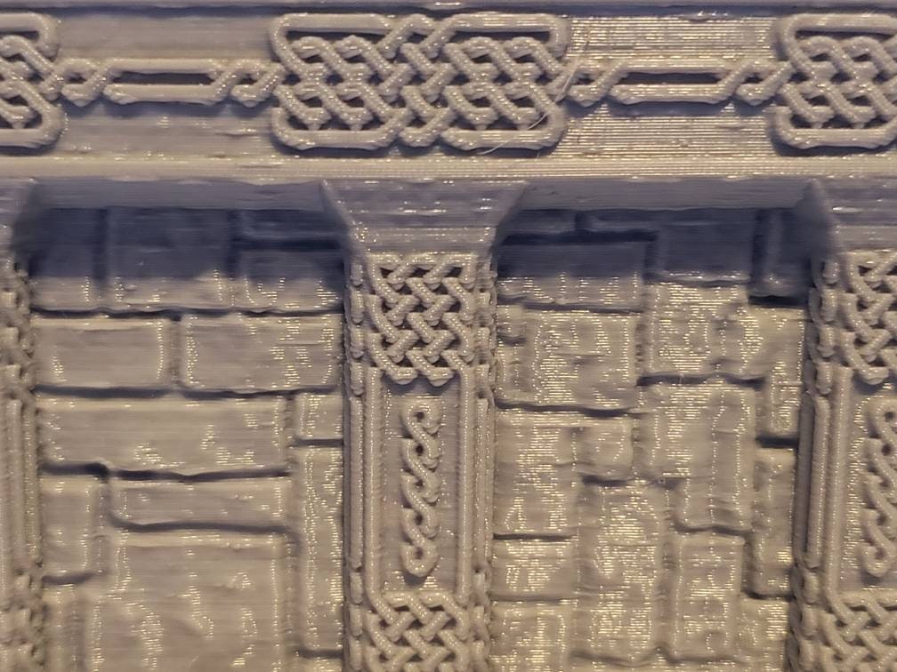 Dwarven Hall Wall Tiles - OpenLock or DragonLock - Openforge - DND - Pathfinder - Dungeons & Dragons - RPG - Tabletop - 28 mm / 1"