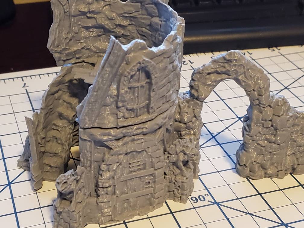 The Wilds of Wintertide Ruins - Tower Ruins - Hero's Hoard - DND - Pathfinder - Dungeons & Dragons - RPG - Tabletop - EC3D - Terrain