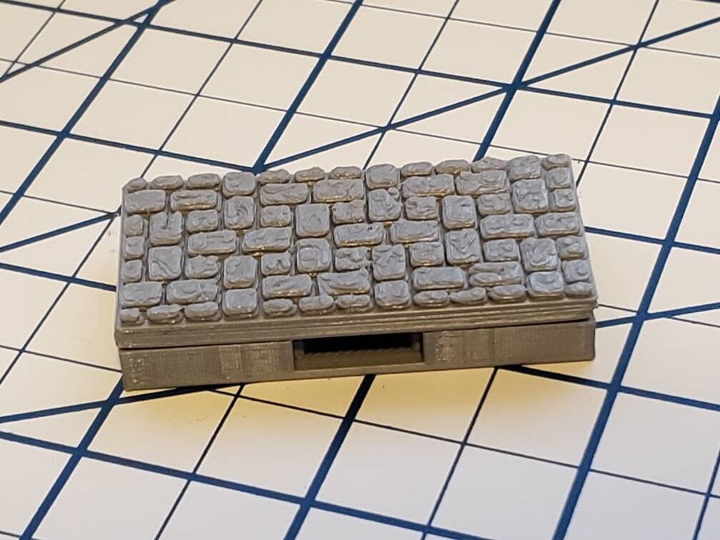 Street Sidewalk Brick Floor Tiles - OpenLock or DragonLock - Openforge - DND - Pathfinder - Dungeons & Dragons - RPG - Tabletop - 28 mm / 1"